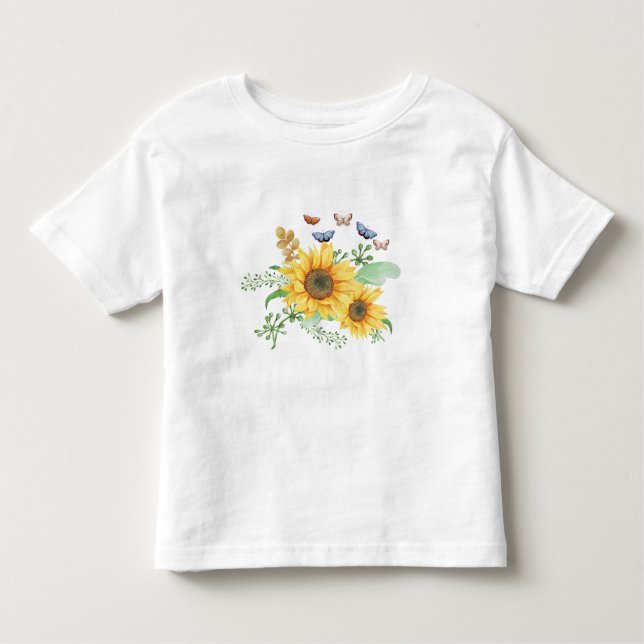 Pour Les Tous Petits t-shirt enfant de printemps de tournesol (Devant)