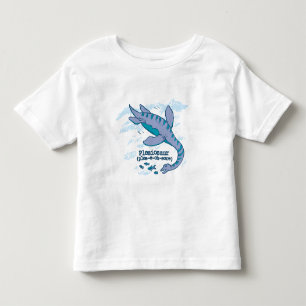 Pour Les Tous Petits T-shirt enfant dinosaure bleu mer Plesiosaur