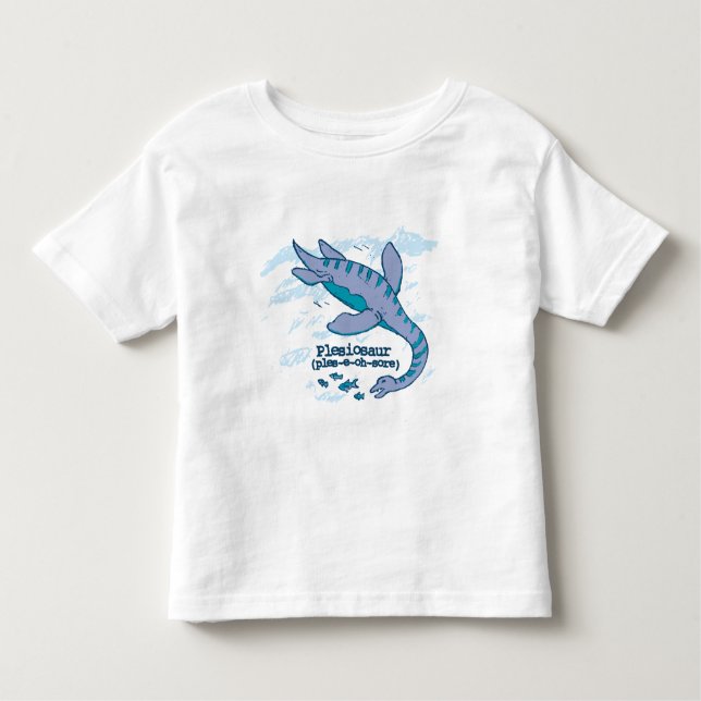 Pour Les Tous Petits T-shirt enfant dinosaure bleu mer Plesiosaur (Devant)