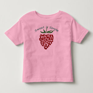 Pour Les Tous Petits T-Shirt Enfant Rose Typographie Rétro Groovy Frais