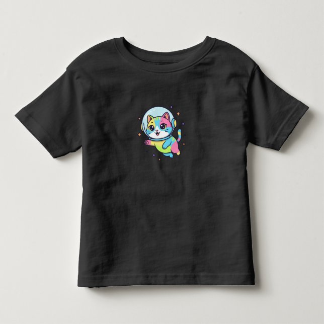Pour Les Tous Petits T-Shirt Enfants Chat Astronaute (Devant)