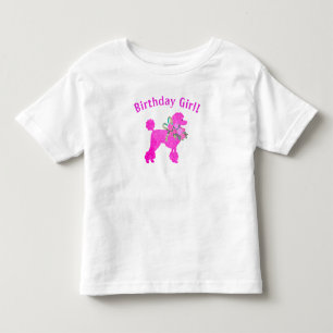 Pour Les Tous Petits T-Shirt Fille Anniversaire Poodle Rose