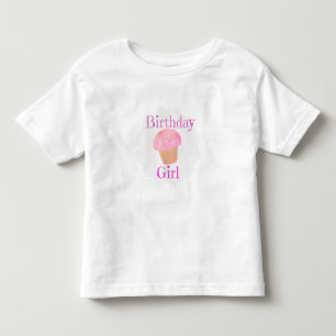 Pour Les Tous Petits T-shirt Fille Cupcake Rose Anniversaire