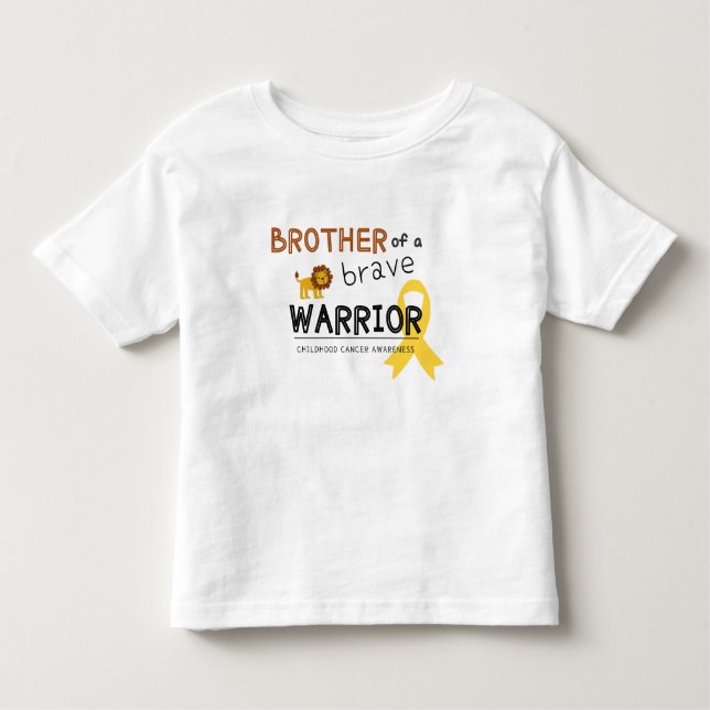 Pour Les Tous Petits T-shirt frère guerrier courageux cancer de l'enfan (Devant)