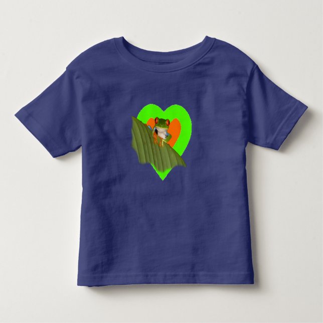 Pour Les Tous Petits T-shirt Grenouille Rouge Jouée (Devant)