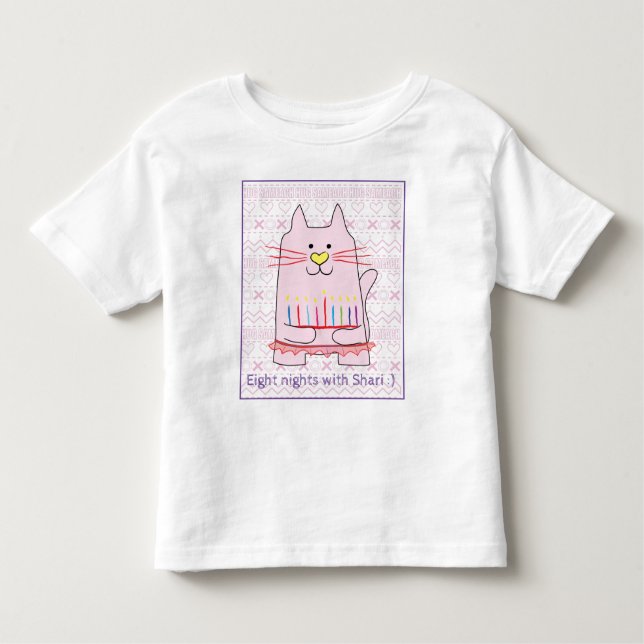 Pour Les Tous Petits T-shirt "Hug Sameach" FILLES Ruffle (Devant)