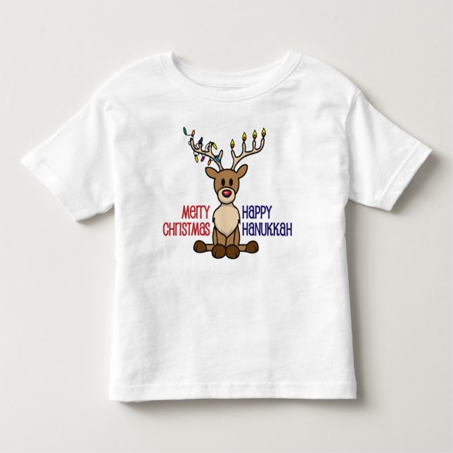 Pour Les Tous Petits T-Shirt interconfessionnel Hanoukka/Christmas Todd (Devant)