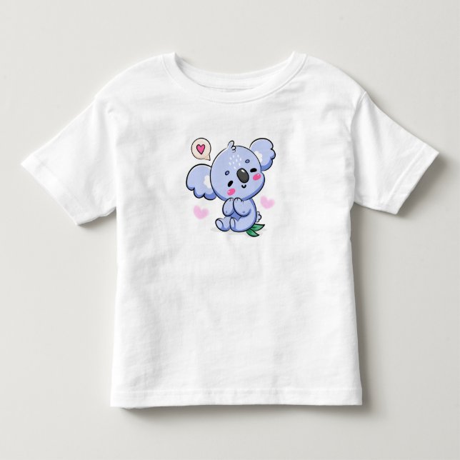 Pour Les Tous Petits T-shirt Kawaii Arc-en-ciel Koala Mignon (Devant)
