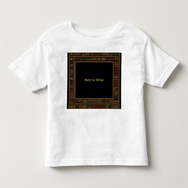 Pour Les Tous Petits T-shirt Kente Toddler en or africain (Devant)