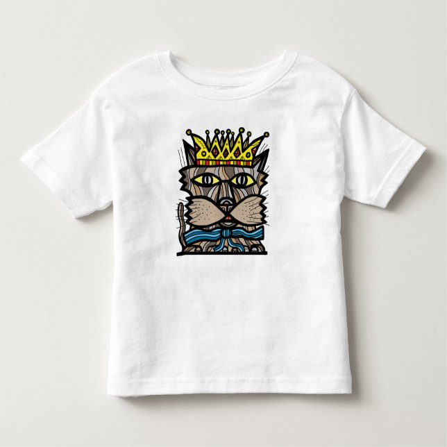 Pour Les Tous Petits T-shirt "King Kat" Toddler Fine Jersey (Devant)