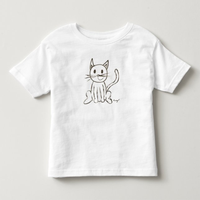 Pour Les Tous Petits T-Shirt Kitty Toddlers Peint (Devant)
