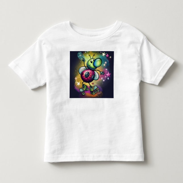 Pour Les Tous Petits T-Shirt Ladybug Roller Disco (Devant)