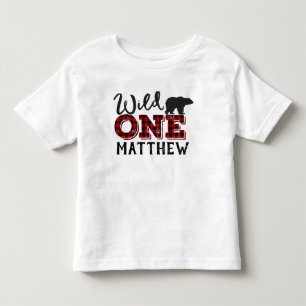 Pour Les Tous Petits T-shirt le sauvage d'ours de flanelle de bûcheron