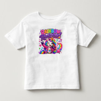 Pour Les Tous Petits T-Shirt Licorne Rockstar Arc-en-Ciel