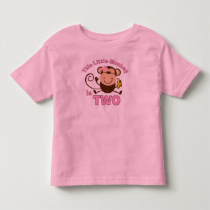 Pour Les Tous Petits T-shirt Little Monkey 2nd Birthday Girl Toddler