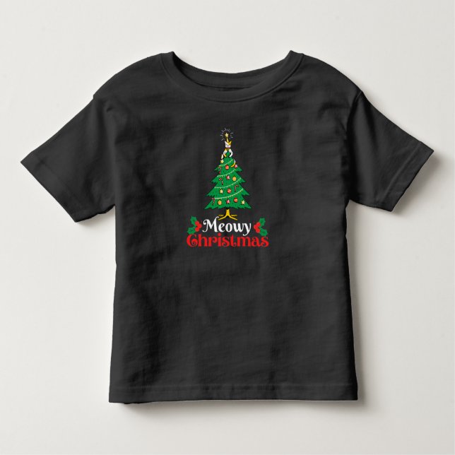 Pour Les Tous Petits T-Shirt Meowy Noël (Devant)