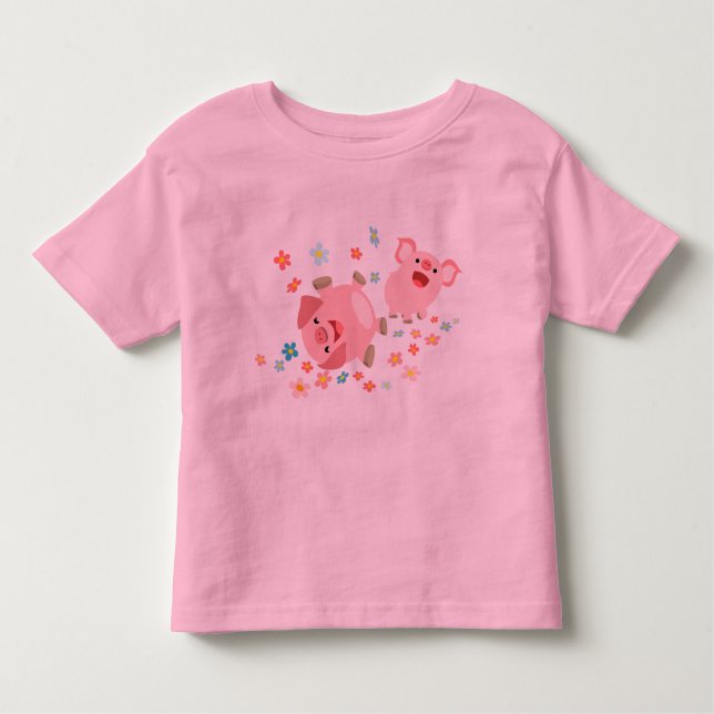 Pour Les Tous Petits T-shirt mignon de deux de bande dessinée enfants (Devant)