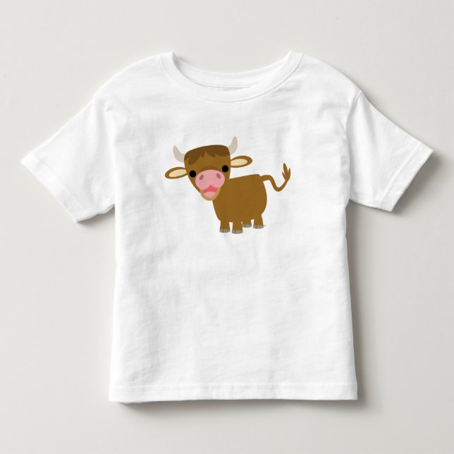 Pour Les Tous Petits T-shirt mignon d'enfants de boeuf de bande (Devant)