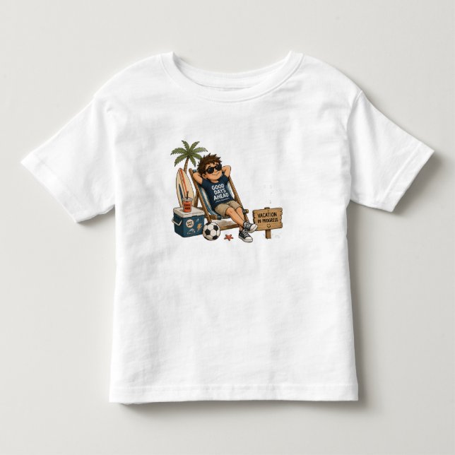 Pour Les Tous Petits T-Shirt Mode Été Activé Vacances Garçon (Devant)