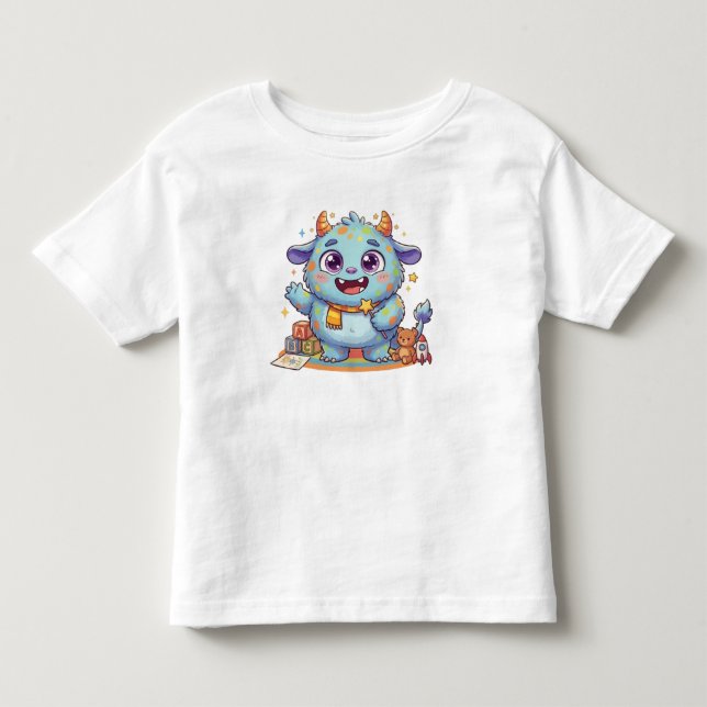 Pour Les Tous Petits T-shirt Monstre Mignon (Devant)