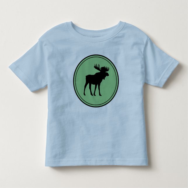 Pour Les Tous Petits T-shirt Moose Silhouette Wilderness (Devant)