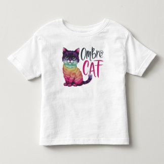 Pour Les Tous Petits T-Shirt Ombre Cat Kids – Chat Arc-en-Ciel Coloré M