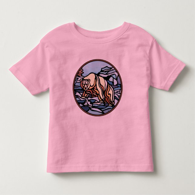 Pour Les Tous Petits T-shirt Ours Tribal Toddler Polar Bear Kids Chemis (Devant)