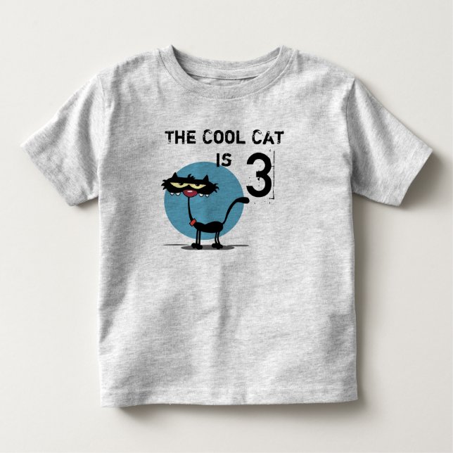 Pour Les Tous Petits T-shirt personnalisable d'anniversaire de chat (Devant)