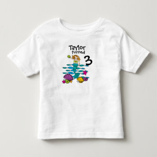 Pour Les Tous Petits T-shirt personnalisable d'anniversaire de sirène