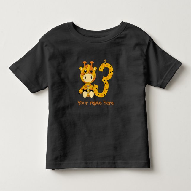 Pour Les Tous Petits T-shirt personnalisable du numéro 3 (Devant)