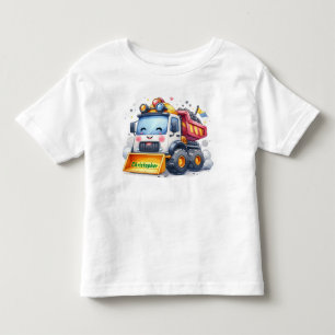 Pour Les Tous Petits T-Shirt Personnalisé de Camion à Basculer Mignon d