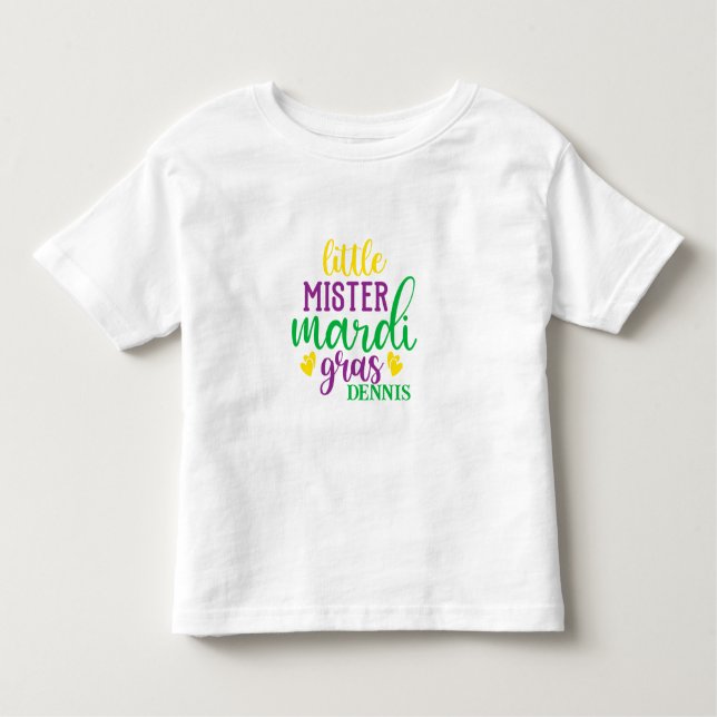 Pour Les Tous Petits T-shirt personnalisé de la petite soeur Mardi Gras (Devant)