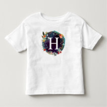T-shirt personnalisé de monogramme de la lettre