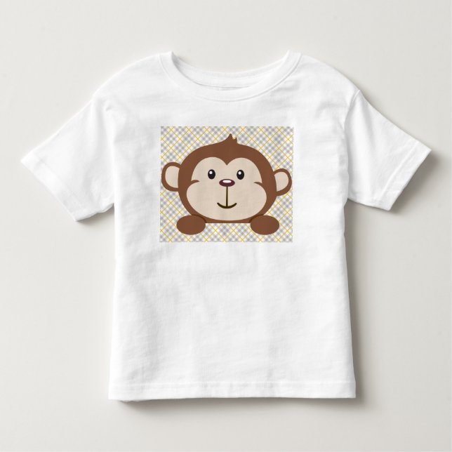 Pour Les Tous Petits T-shirt personnalisé d'enfant en bas âge de singe, (Devant)