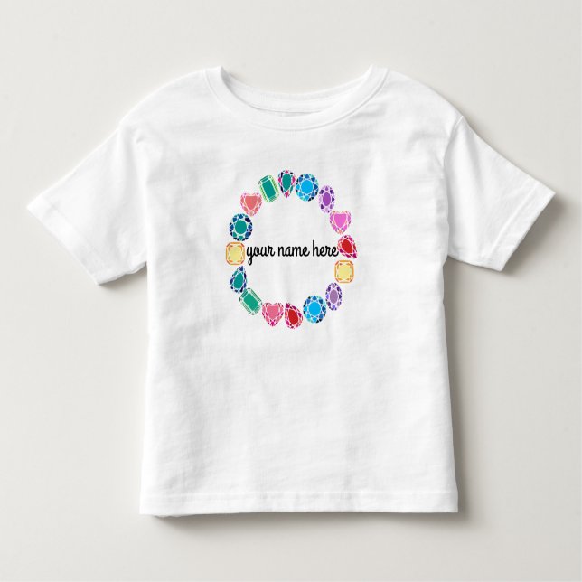 Pour Les Tous Petits T-shirt Personnalisé Gemstones Toddler (Devant)
