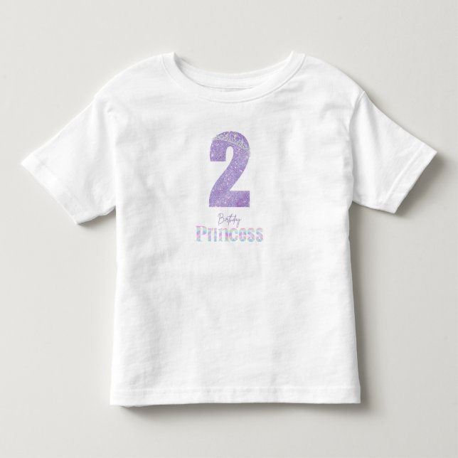 Pour Les Tous Petits T-Shirt Princesse d'anniversaire 2 ans (Devant)