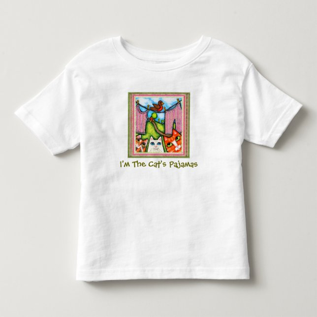 Pour Les Tous Petits T-shirt pyjama de chat (Devant)