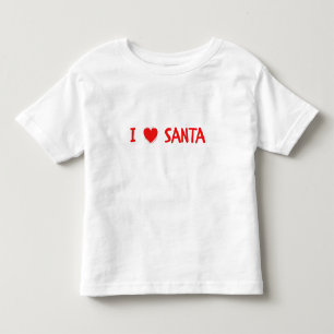 Pour Les Tous Petits T-shirt Red Christmas I Heart (Love) Père Noël T