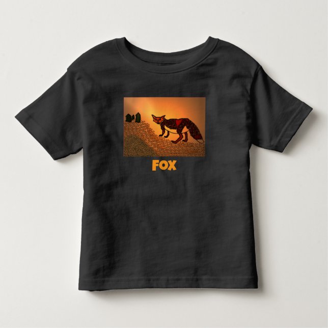 Pour Les Tous Petits T-shirt Red Fox Toddler (Devant)