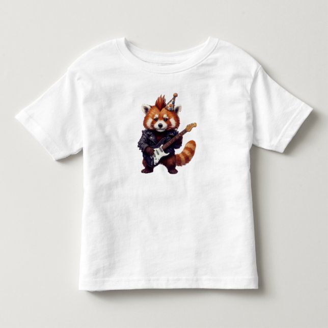 Pour Les Tous Petits T-Shirt Red Panda Rocker (Devant)