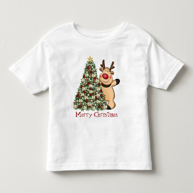 Pour Les Tous Petits T-shirt rennes de Noël (Devant)