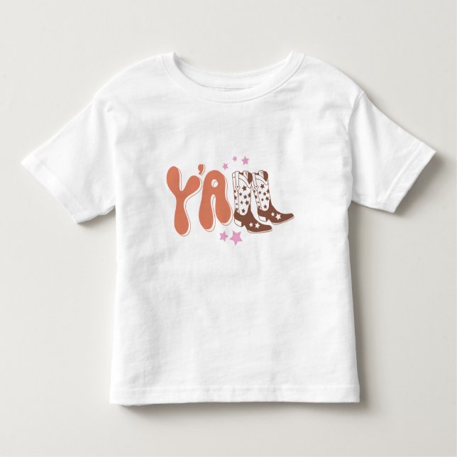 Pour Les Tous Petits T-shirt rétro "Y'all" avec design de démarrage (Devant)