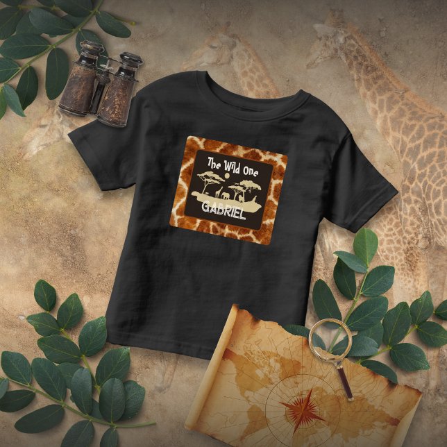 Pour Les Tous Petits T-shirt sauvage Giraffe poster de animal (Créateur téléchargé)