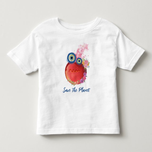 Pour Les Tous Petits T-Shirt Sauvons La Planète (Devant)