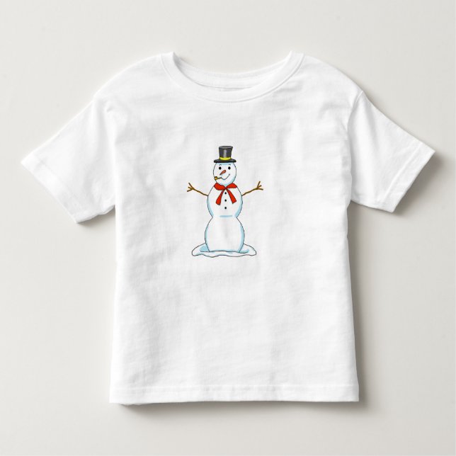 Pour Les Tous Petits T-shirt Snowman Toddler (Devant)