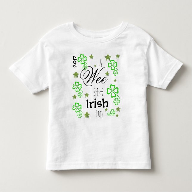 Pour Les Tous Petits T-shirt St patrick's Day Toddlers avec année (Devant)