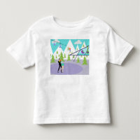 T-shirt Station de ski d'hiver