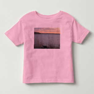 Pour Les Tous Petits T-Shirt sur la rive du lac Sunset Toddler Ringer