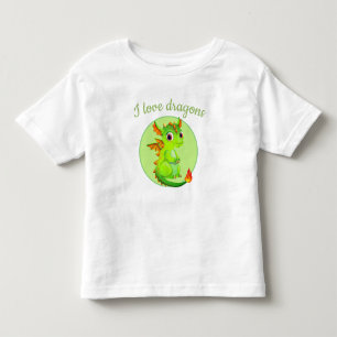 Pour Les Tous Petits T-shirt Toddler Dragon Vert