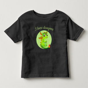 Pour Les Tous Petits T-shirt Toddler Dragon Vert